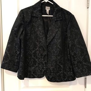 Chico’s black patterned blazer